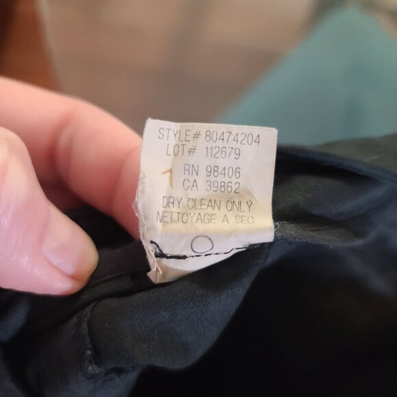 Theory Cotton Twill Flare Leg Pant Black Double Side Button Placket Front Size 6 - Picture 7 of 7